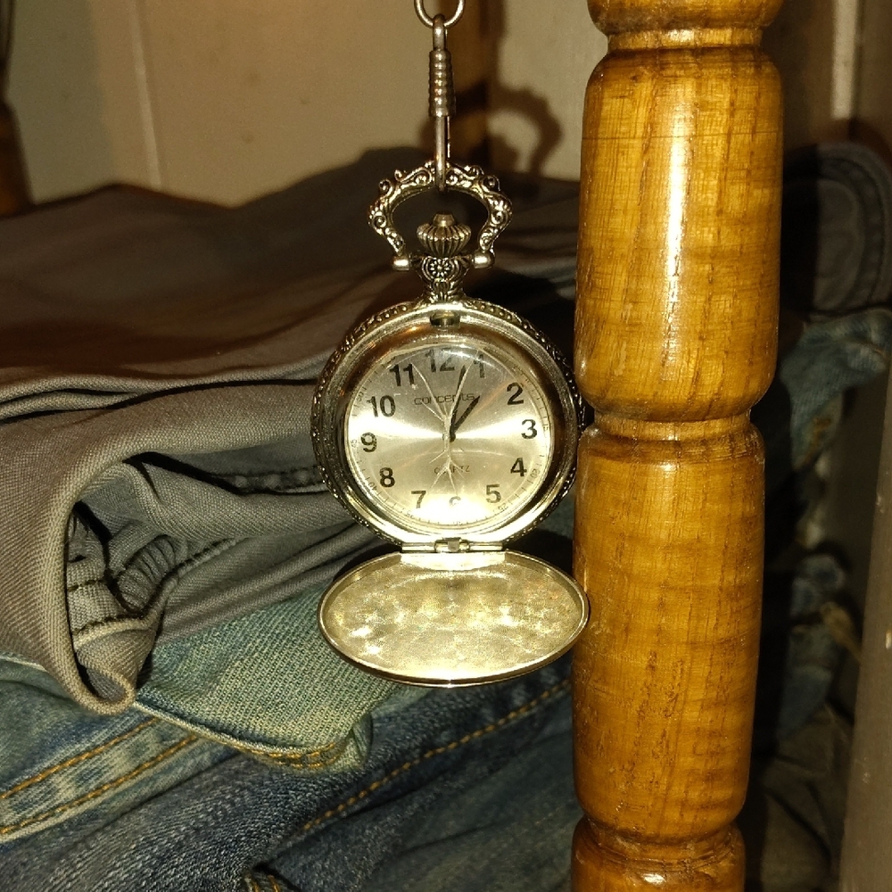W.W.ll. Vintage Silver Pocket Watch with Chain